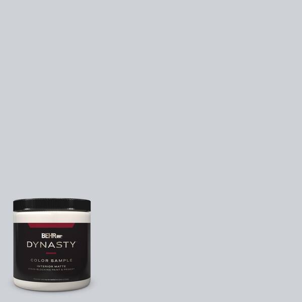 BEHR DYNASTY 8 oz. #MQ3-61 Moonlit Snow One-Coat Hide Matte Stain-Blocking Interior/Exterior Paint and Primer Sample