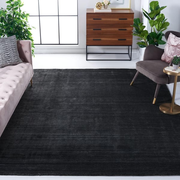 Mirage 9 ft. x 12 ft. Anthracite Solid Color Area Rug