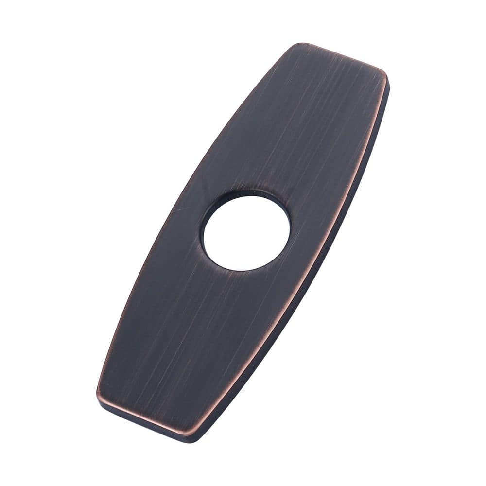 6.4 in. x 2.4 in. x 0.3 in. Stainles Steel Bathroom Sink Faucet Hole Cover Deck Plate Escutcheon in Oil Rubbed Bronze price history on PriceWatchPro