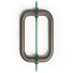 8 in. Back to Back 'C' Pull Handle with Brushed Nickel Finish for Shower Door