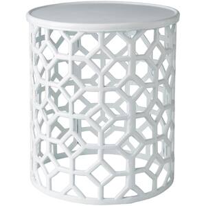 Athina White Accent Table