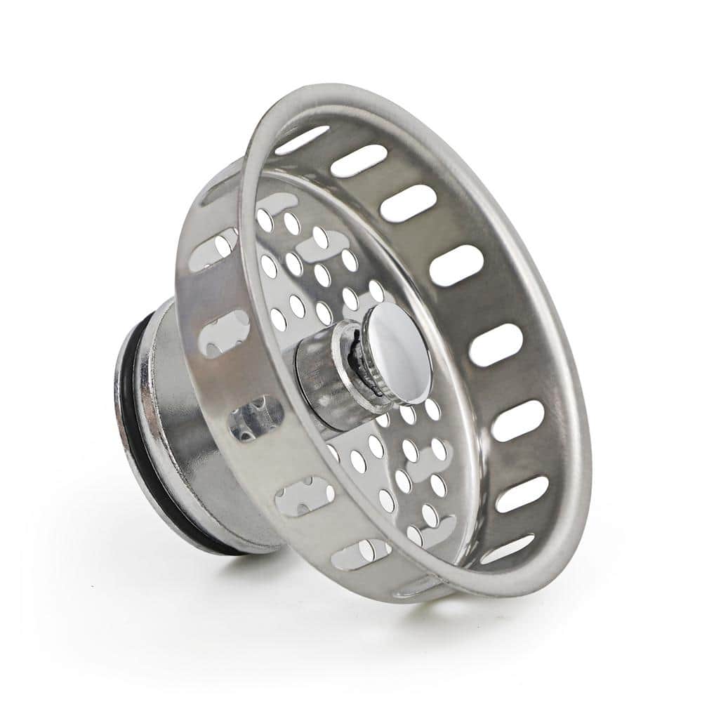 3-1/2 in. Strainer Basket Replacement for Kitchen Sink Drains Stainless Steel with Spring Steel Stopper and Rubber Seal price history on PriceWatchPro