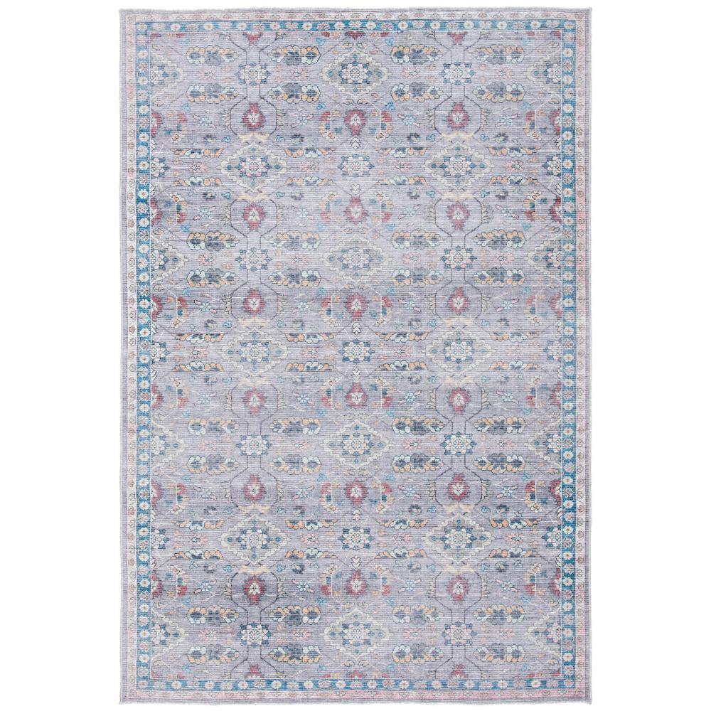 Serapi Gray and Beige 8' x 10' Washable Synthetic Area Rug