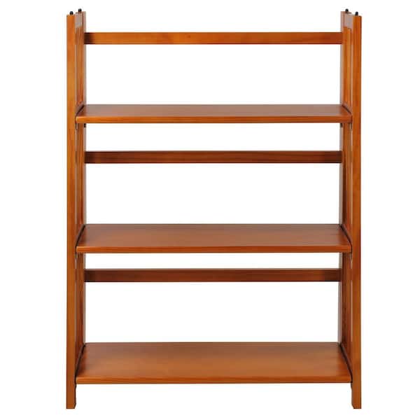 New Wood 3 Shelf Etagere Bookcase N330, Hand Carved Paje Bookcase Philippines