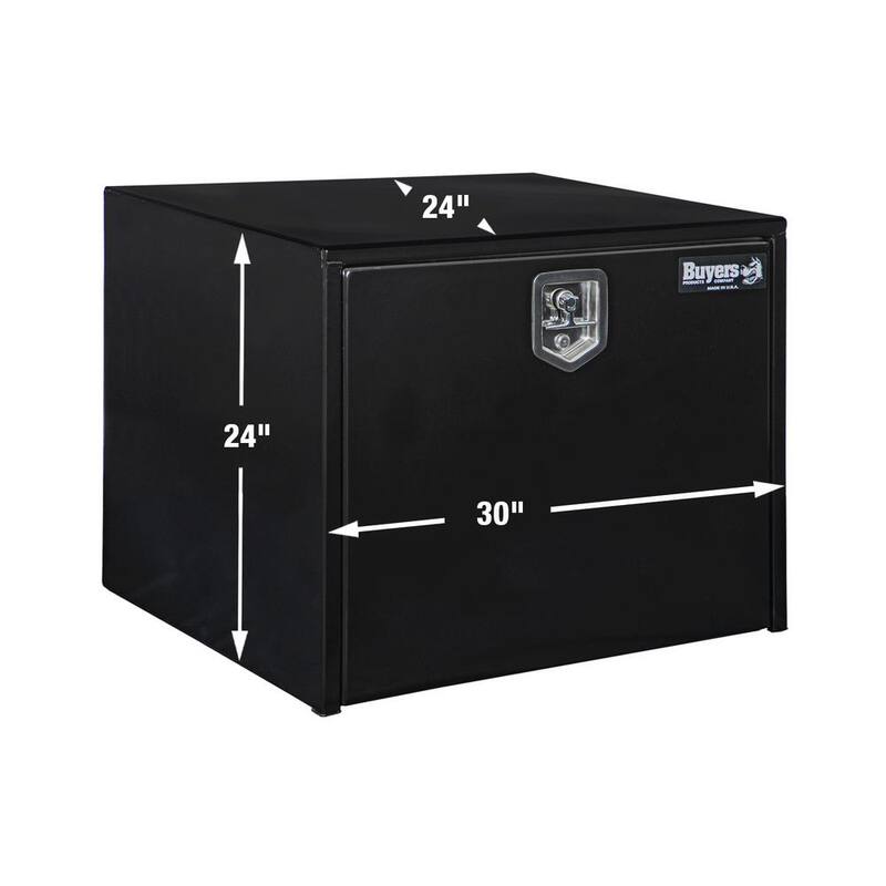 24 in. x 24 in. x 30 in. Gloss Black Steel Underbody Truck Tool Box