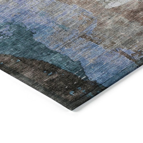 Chantille Machine Washable Indoor/Outdoor Abstract ACN2041 Brown 8 ft. x 10 ft. Area Rug