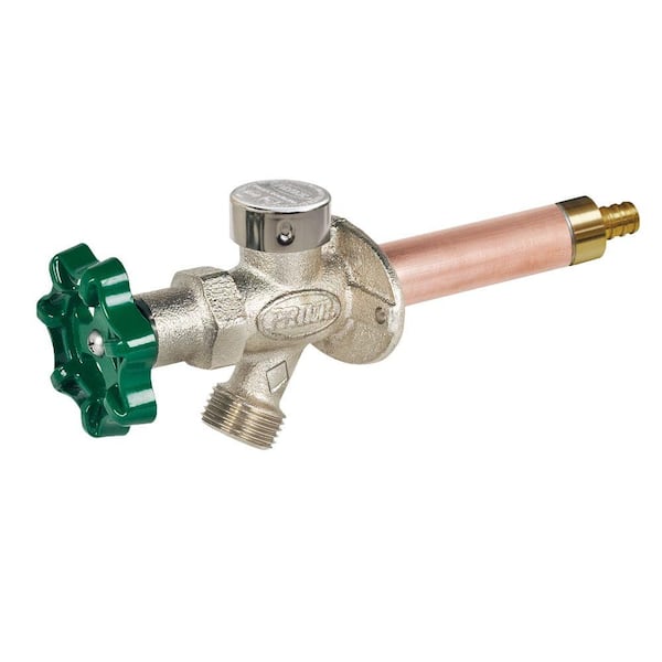 Prier Products 1/2 in. x 4 in. Brass Crimp PEX Heavy Duty Frost Free Anti-Siphon Outdoor Faucet Hydrant