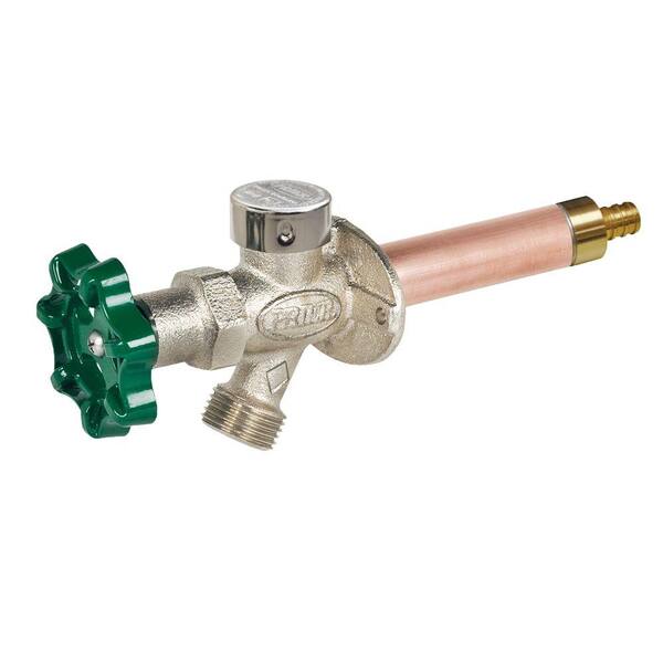 Prier Products 1/2 in. x 10 in. Brass Crimp PEX Heavy Duty Frost Free Anti-Siphon Outdoor Faucet Hydrant