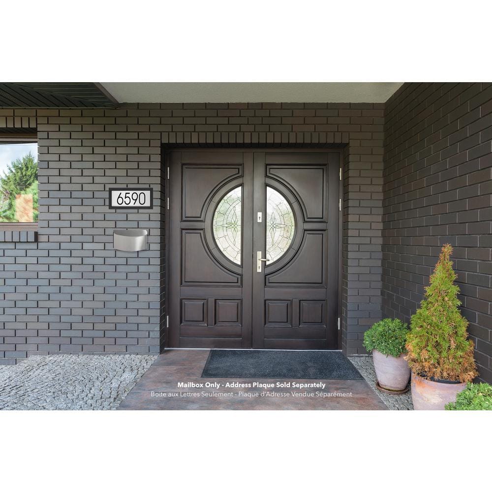 Contemporary Stainless Steel Wall Mounted Mailbox