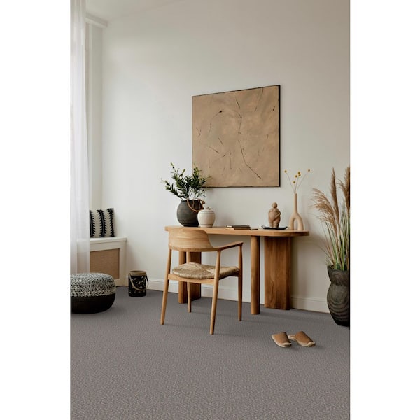 TrafficMaster Warm Hearth - Ashen - Gray 12 ft. 20 oz. Polyester