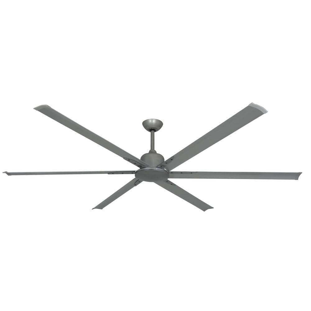 Titan II Wi-Fi 84 in. Indoor/Outdoor Brushed Nickel Smart Ceiling Fan with Remote Control -  TroposAir, 88257+88286