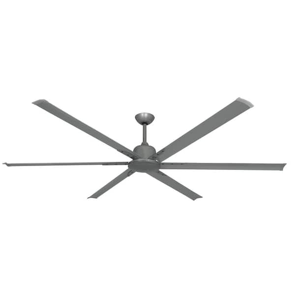 TroposAir Titan II Wi-Fi 84 in. Indoor/Outdoor Brushed Nickel Smart Ceiling Fan with Remote Control