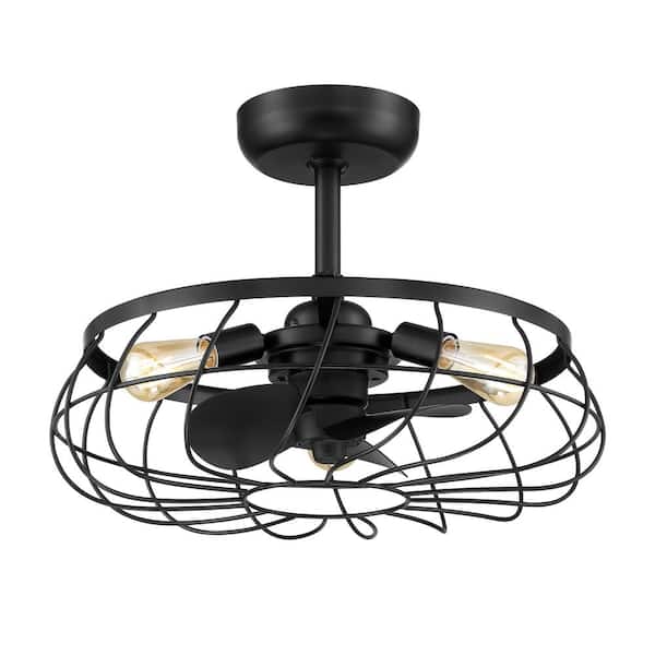 ARRANMORE LIGHTING & FANS Santiago 22 in. Indoor/Outdoor Matte Black Ceiling Fan with Dimmable LED Lights and Remote Control