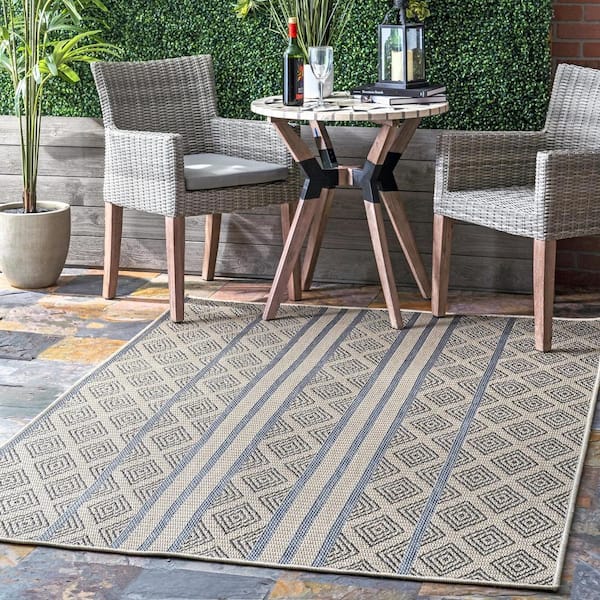 Znz Waterproof Patio Large Area Rug Non-Slip Portable Outdoor