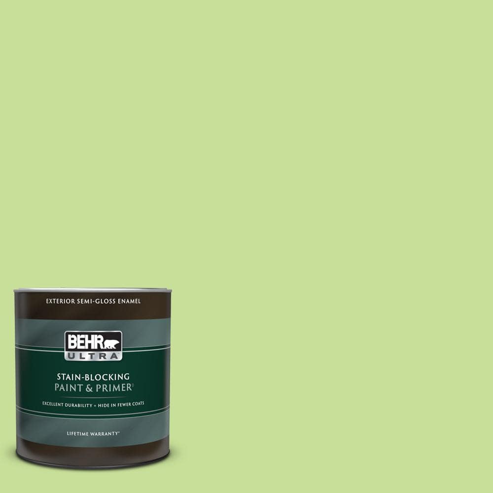 BEHR ULTRA 1 qt. 420A3 Key Lime SemiGloss Enamel Exterior Paint