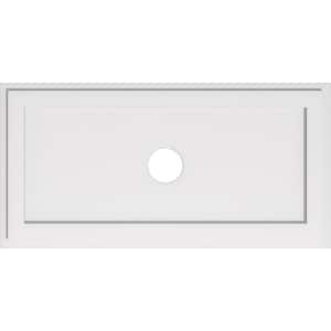 38 in. W x 19 in. H x 4 in. ID x 1 in. P Rectangle Architectural Grade PVC Contemporary Ceiling Medallion