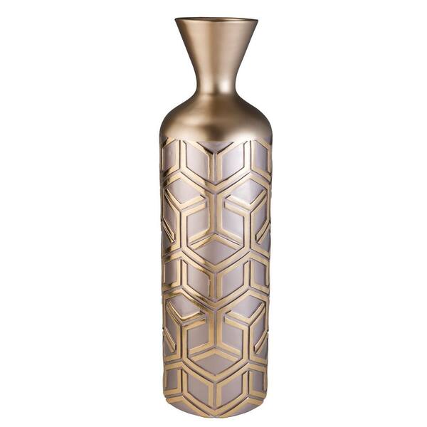 Savannah Rose Gold Polyresin Decorative Vase