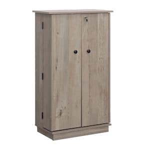 Sundar Mystic Oak Media Storage Cabinet with Doors and Lock
