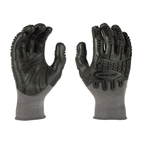 Mad Grip Thunderdome Impact Large Flex Glove in Grey/Black