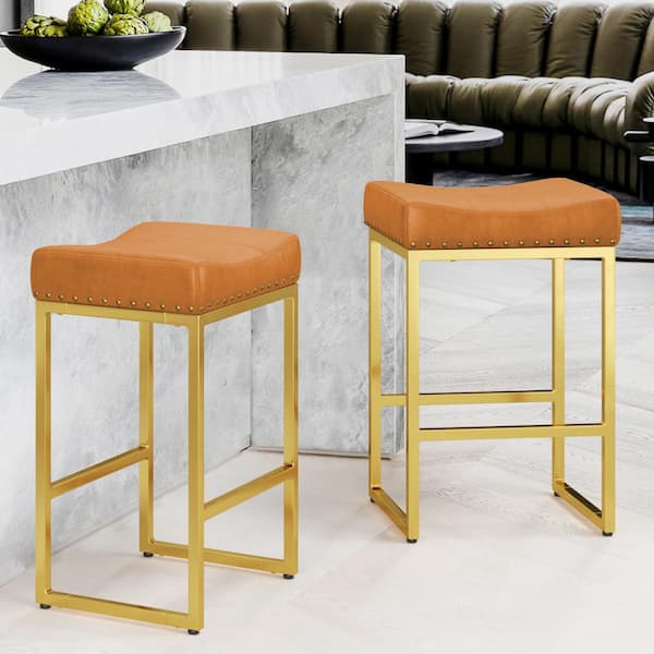 leather saddle bar stools 24