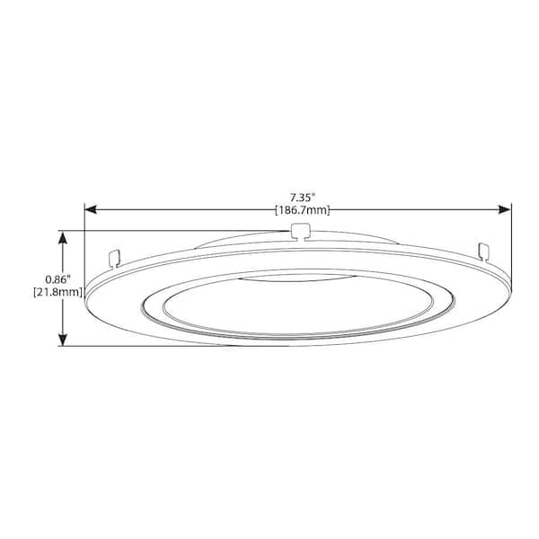 RL 5 in. and 6 in. White Primed Recessed Lighting Retrofit Replaceable Trim Ring