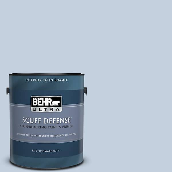 BEHR ULTRA 1 gal. #580E-2 Saltwater Extra Durable Satin Enamel Interior Paint & Primer