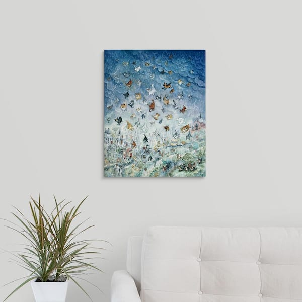 "Raining Cats and Dogs" by Bill Bell Canvas Wall Art