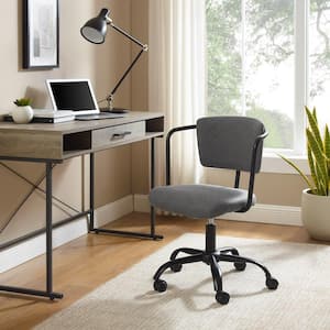 Grey Fabric and Metal Modern Office Chair