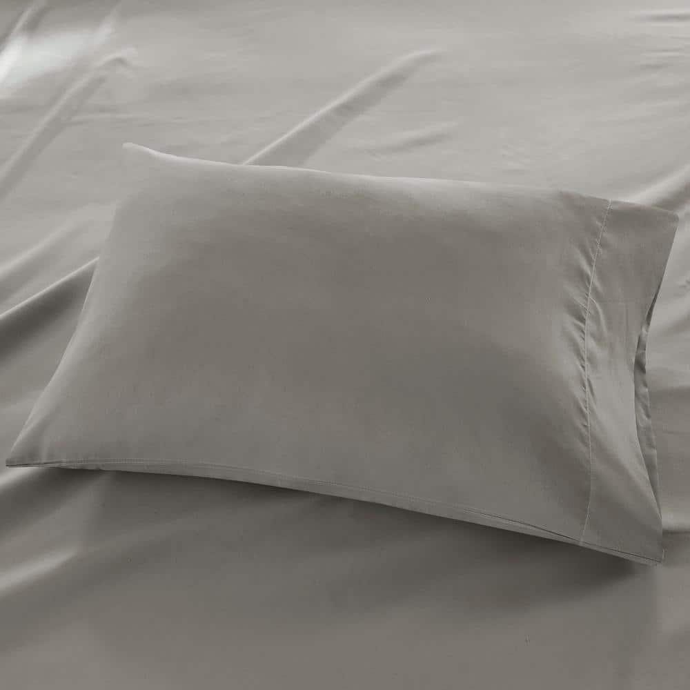 Gray California King Deep Pocket Microfiber Sheet Set
