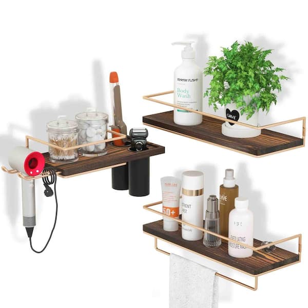 Unbranded 15.7 in. W x 6 in. D Floating Decorative Wall Shelf (Set of 3)