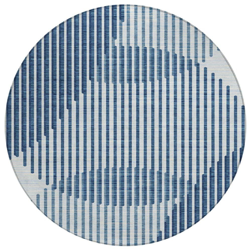 Chantille Machine Washable Indoor/Outdoor Abstract ACN1001 Blue 8 ft. x 8 ft. Area Rug price history on PriceWatchPro