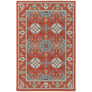 Sunice Collection Tangerine 2'5" x 3'9" Rectangle Residential Indoor-Outdoor Throw Rug