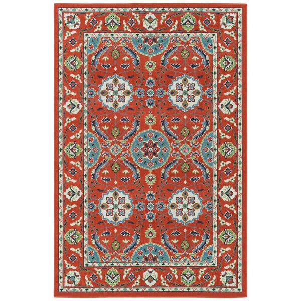 Sunice Tangerine 7 ft. 2 in. x 10 ft. 5 in. Rectangle Residential Indoor-Outdoor Area Rug