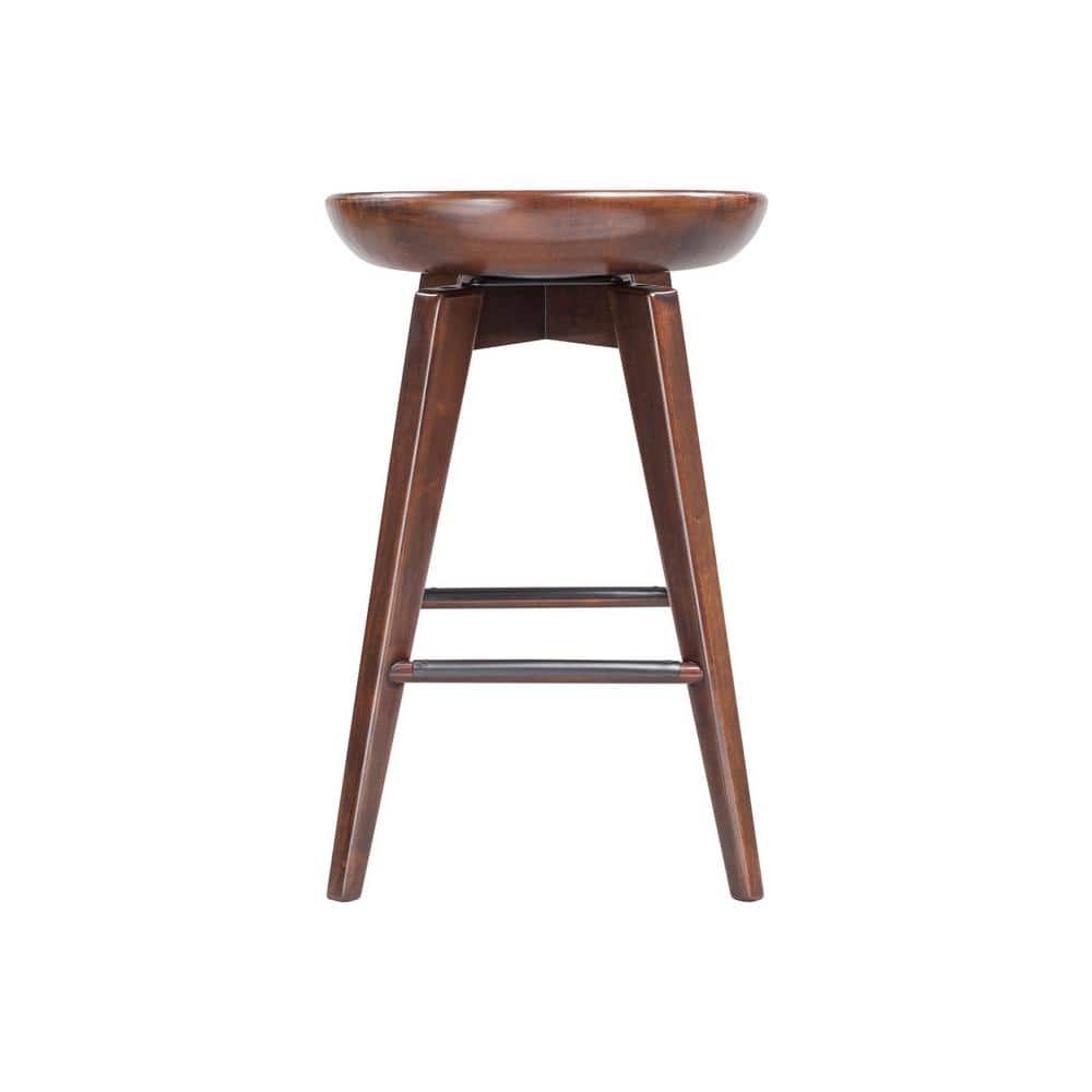 Bali 24" Cappuccino Swivel Backless Counter Stool