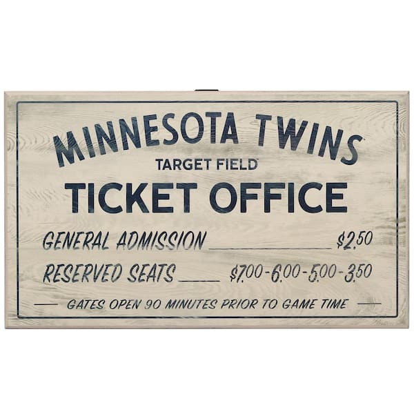 Open Road Brands Minnesota Twins Vintage Ticket Office Wood Wall Decor  90183524-s - The Home Depot