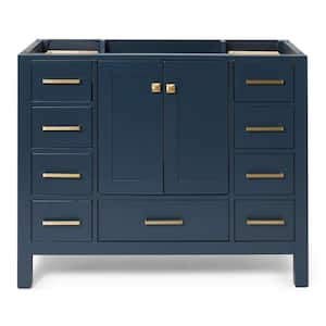 Cambridge 42 in. W x 21.5 in. D x 34.5 in. H Freestanding Bath Vanity Cabinet Only in Midnight Blue