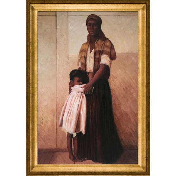 LA PASTICHE "To the Highest Bidder" by Harry Roseland 1 Piece Framed Oil Painting Culture Art Print, 29 in. x 41 in.