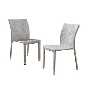 Dover Chateau Grey Stackable Aluminum Outdoor Dining Chair (2-Pack)