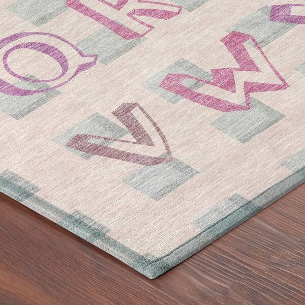 Chantille Machine Washable Indoor/Outdoor Abstract ACN2827 Pink 10 ft. x 14 ft. Area Rug