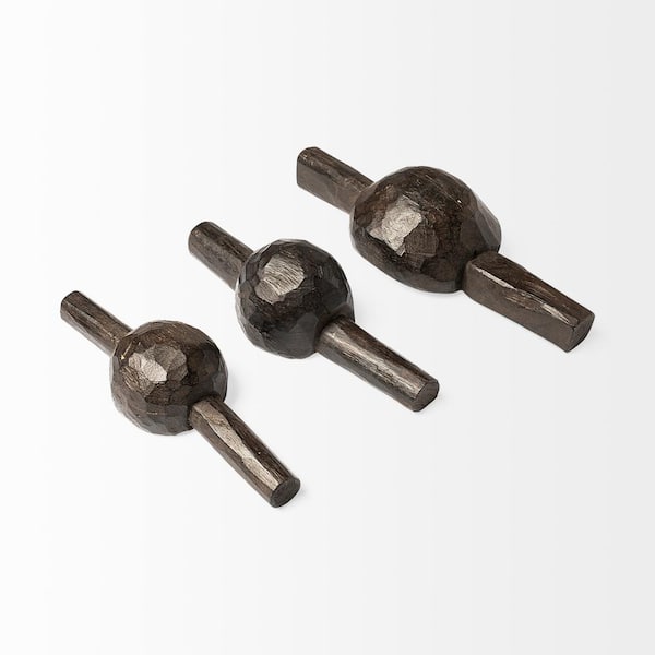 Mercana Oro (Set of 3) Brown Tribal Inspired Measuring Cups