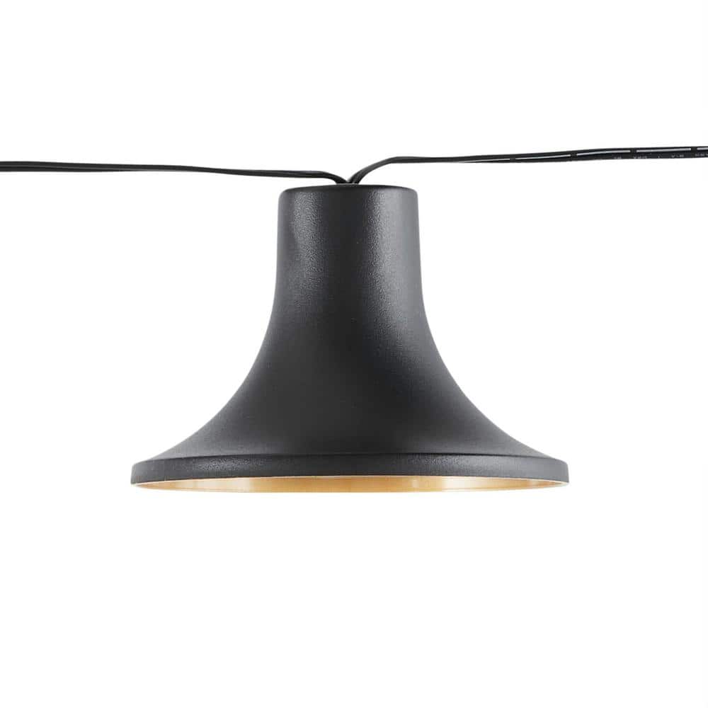 Black 12 ft. Outdoor LED Lantern String Light