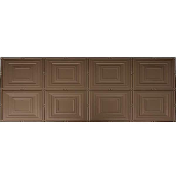 Global Specialty Products Dimensions 2 ft. x 4 ft. Glue Up Tin Ceiling Tile in Metallic Bronze