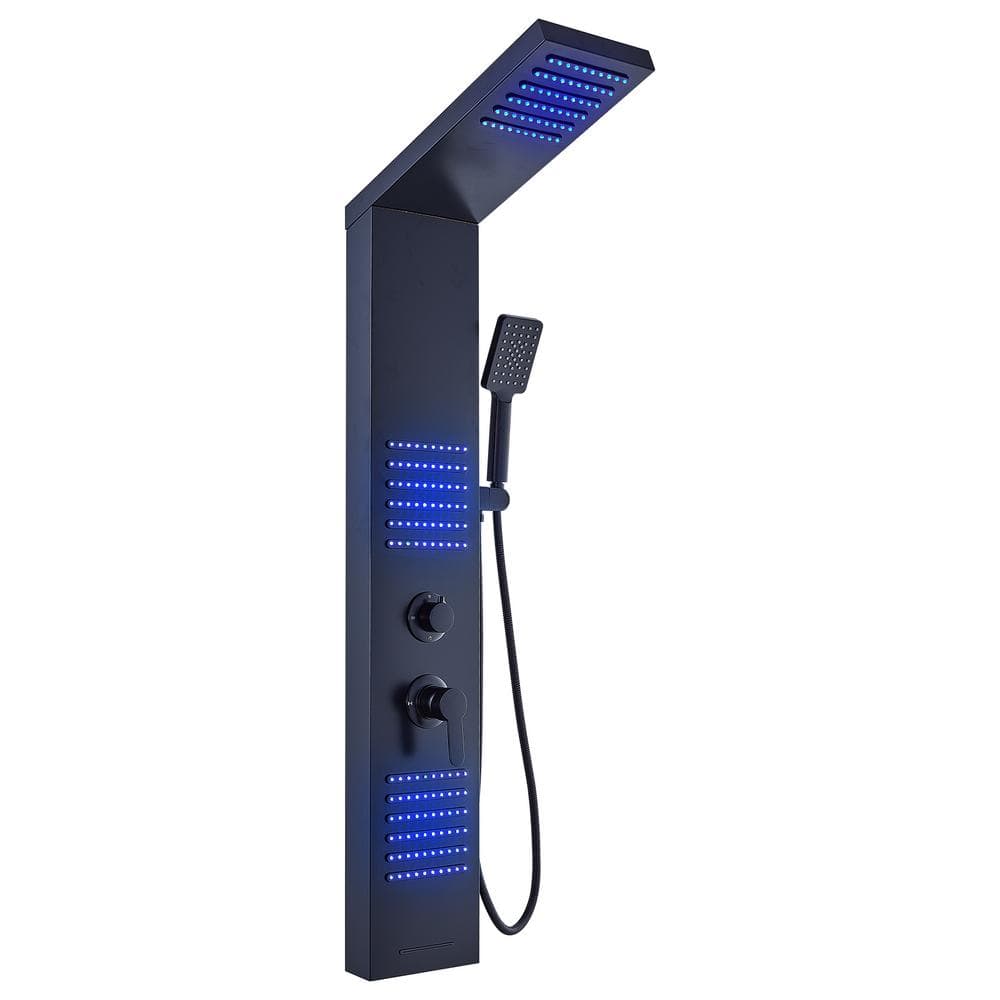 ★エリオット★ ELLO&ALLO 51 in. 2-Jet Shower Tower System with LED Rainfall