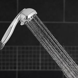 6-Spray 3.5 in. Single Wall Mount 1.8 GPM Handheld Adjustable Shower Head in Chrome