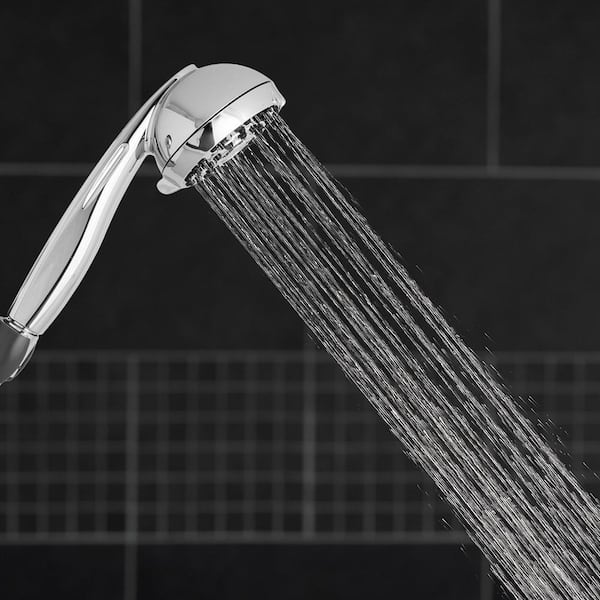 6-Spray 3.5 in. Single Wall Mount 1.8 GPM Handheld Adjustable Shower Head in Chrome