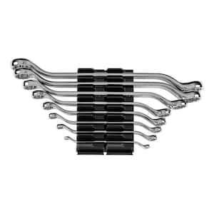 1/4-1-1/4 in. 45-Degree Offset Box End Wrench Set with Modular Slotted Organizer (8-Piece)
