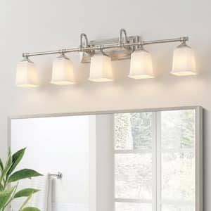 Nicholas 5-Light Brushed Nickel Vanity Light