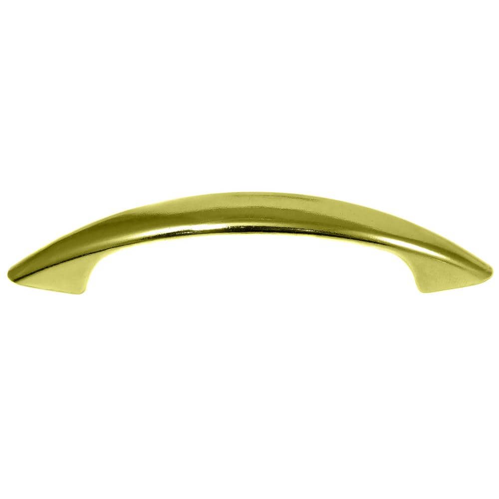 Laurey Modern Standards 3 in. CentertoCenter Polished Brass Bar Pull