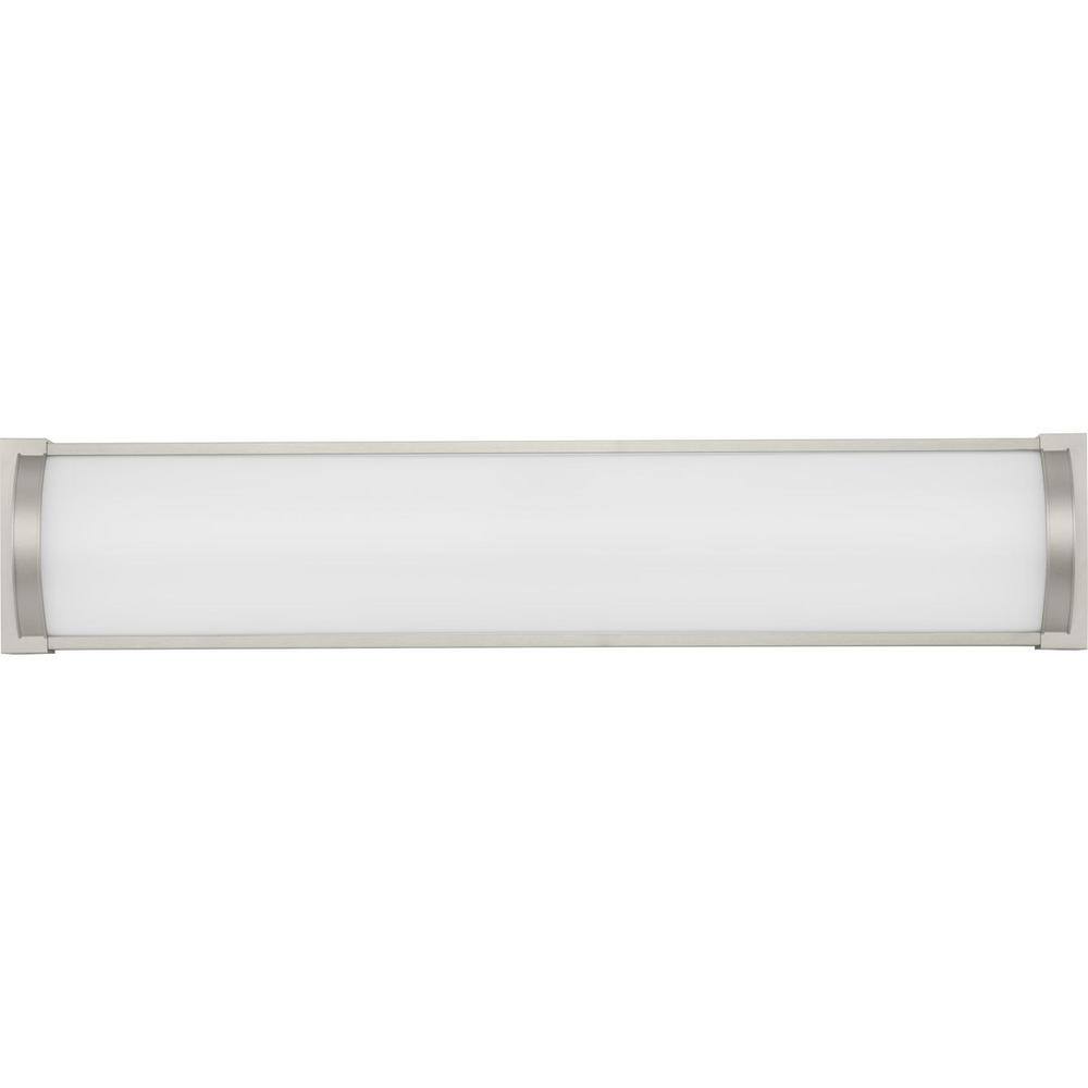 Barril 24" Brushed Nickel LED Linear Vanity Light with Acrylic Shade