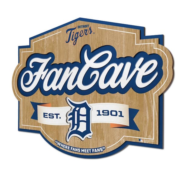 MLB Detroit Tigers Fan Cave Decorative Sign